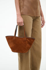 CARO BUCKET BAG | TABAC SUEDE ESPRESSO