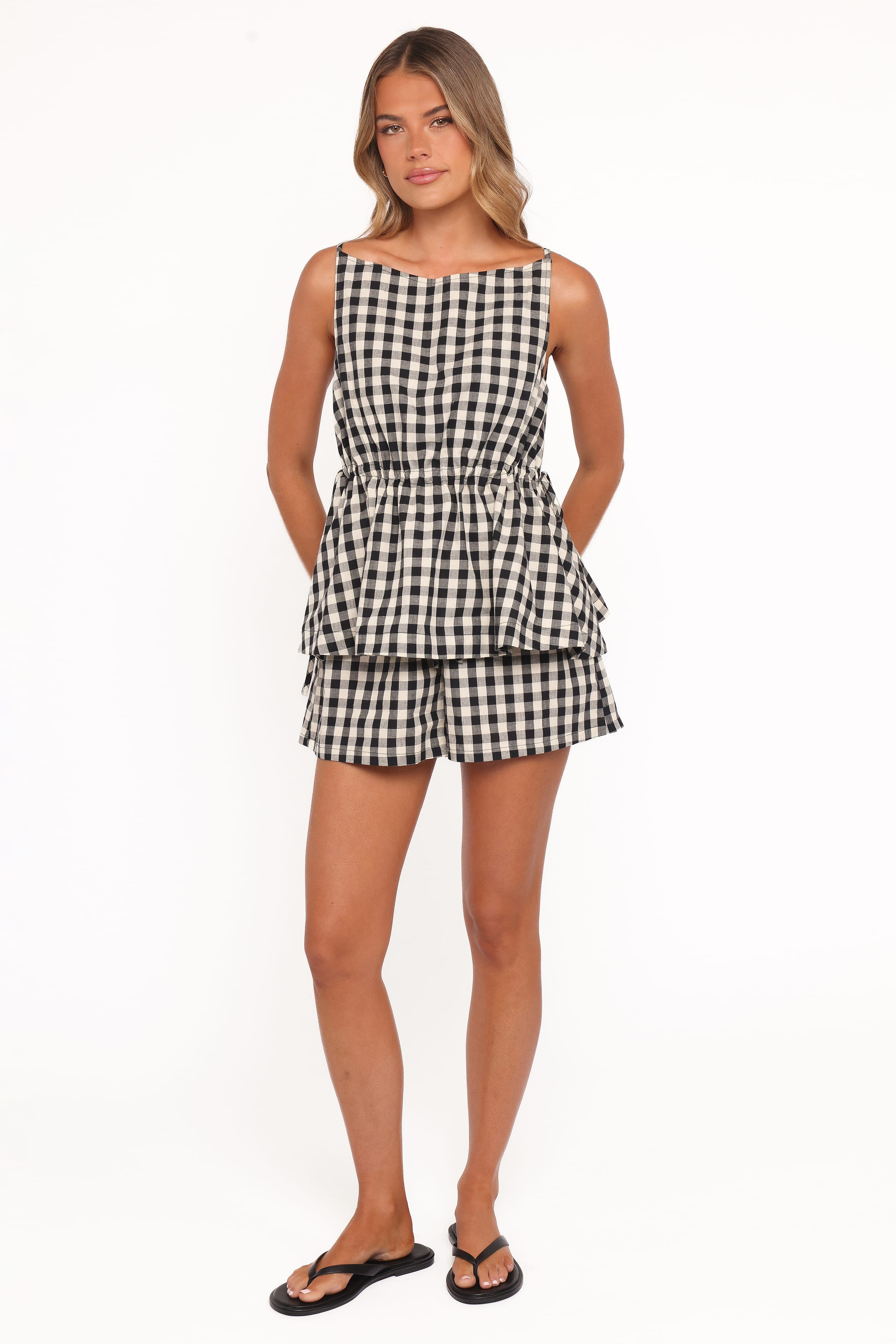 Rory Top - Black Gingham